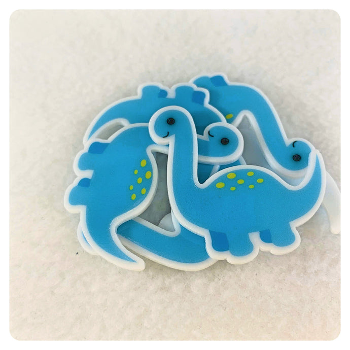 Set of 2 - Planar Resin - Dinosaur - Blue