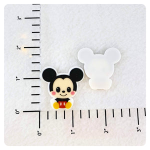 Set of 2 - Planar Resin - Mr. Mouse - Cutie - Pink Cheeks