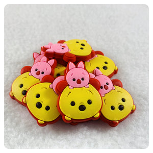 Set of 2 - PVC Resin - Winnie the Pooh and Piglet