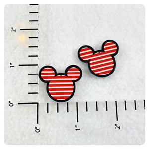 Set of 2 - Planar Resin - Mr. Mouse - Stripes with Hole