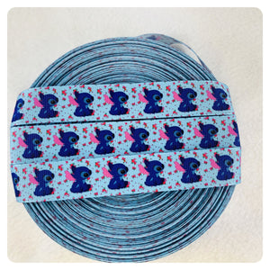 Ribbon by the Yard - Stitch Ribbon - Dark Pink Flowers