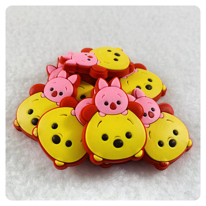 Set of 2 - PVC Resin - Winnie the Pooh and Piglet