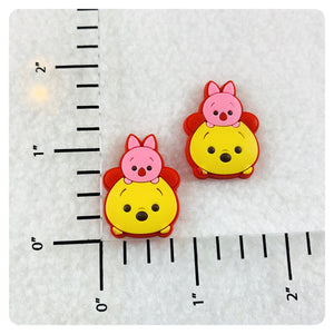 Set of 2 - PVC Resin - Winnie the Pooh and Piglet