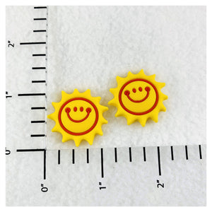 Set of 2 - PVC Resin - Happy Yellow Sun