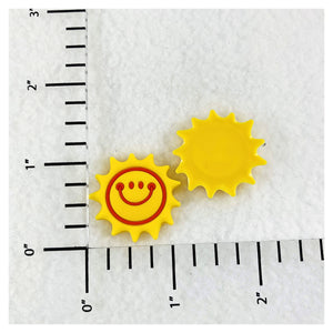 Set of 2 - PVC Resin - Happy Yellow Sun