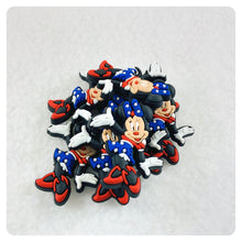 Load image into Gallery viewer, Set of 2 - PVC Resin - Mrs. Mouse - America - Flag
