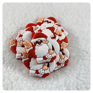 Set of 2 - PVC Resin - Santa Claus - Christmas