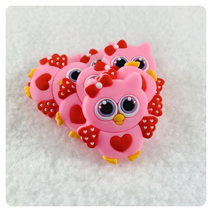 Set of 2 - PVC Resin - Owl - Valentine