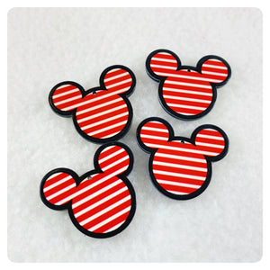 Set of 2 - Planar Resin - Mr. Mouse - Stripes with Hole