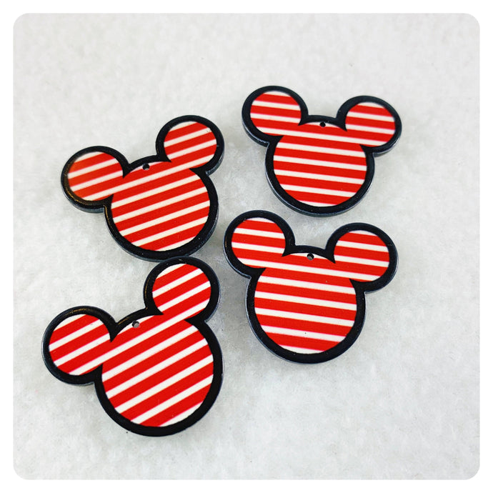 Set of 2 - Planar Resin - Mr. Mouse - Stripes with Hole
