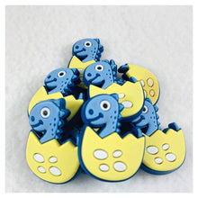 Load image into Gallery viewer, Set of 2 - PVC Resin - Blue Dinosaur - Half Egg
