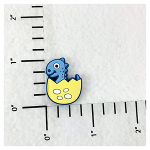 Set of 2 - PVC Resin - Blue Dinosaur - Half Egg