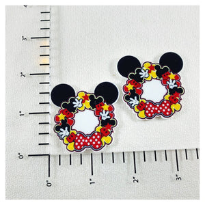 Set of 2 - Planar Resin - Mouse Wreath