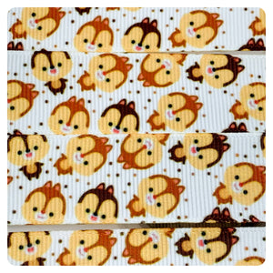 Ribbon by the Yard - Chip and Dale - Full Body Cutie - Chipmunk Ribbon
