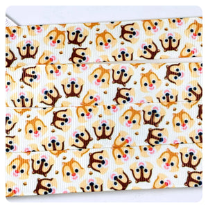 Ribbon by the Yard - Chip and Dale - Heads - Chipmunk Ribbon