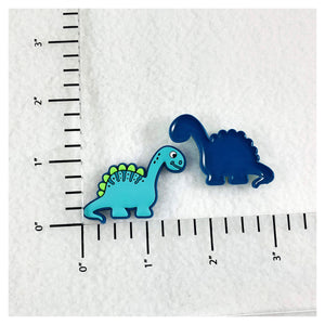 Set of 2 - PVC Resin - Dinosaur Teal