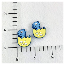 Load image into Gallery viewer, Set of 2 - PVC Resin - Blue Dinosaur - Half Egg
