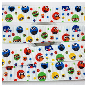 Ribbon by the Yard - Educational Monsters Ribbon