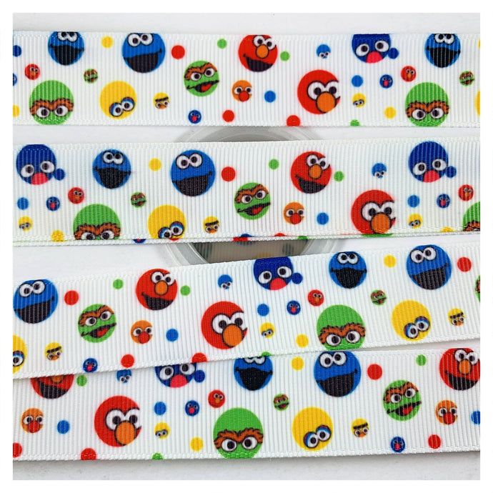Ribbon by the Yard - Educational Monsters Ribbon