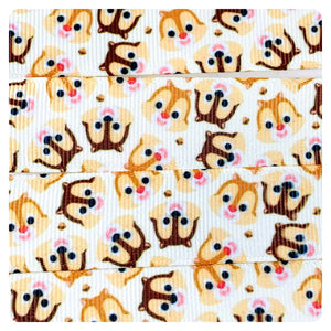 Ribbon by the Yard - Chip and Dale - Heads - Chipmunk Ribbon