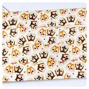 Ribbon by the Yard - Chip and Dale - Heads - Chipmunk Ribbon
