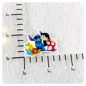 Set of 2 - Planar Resin - Lilo and Stitch - Flowers