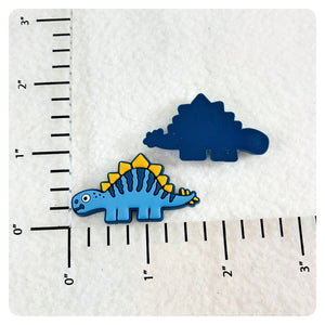 Set of 2 - PVC Resin - Dinosaur - Blue