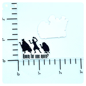 Set of 2 - Planar Resin - Hitchhiking Ghosts - Haunted Mansion - Black