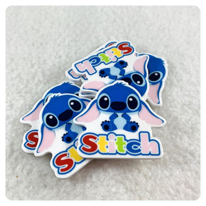 Set of 2 - Planar Resin - Stitch - Name