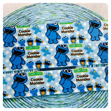 Load image into Gallery viewer, Ribbon by the Yard - Educational Monsters - Cookie Eater
