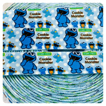 Load image into Gallery viewer, Ribbon by the Yard - Educational Monsters - Cookie Eater
