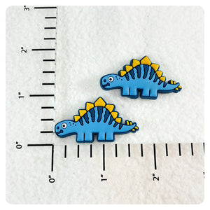 Set of 2 - PVC Resin - Dinosaur - Blue