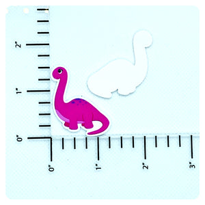 Set of 2 - Planar Resin - Dinosaur - Pink
