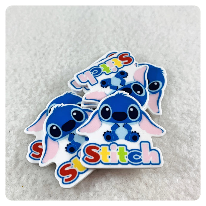 Set of 2 - Planar Resin - Stitch - Name