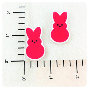 Set of 2 - Planar Resin - Pink Easter Bunny - Peep