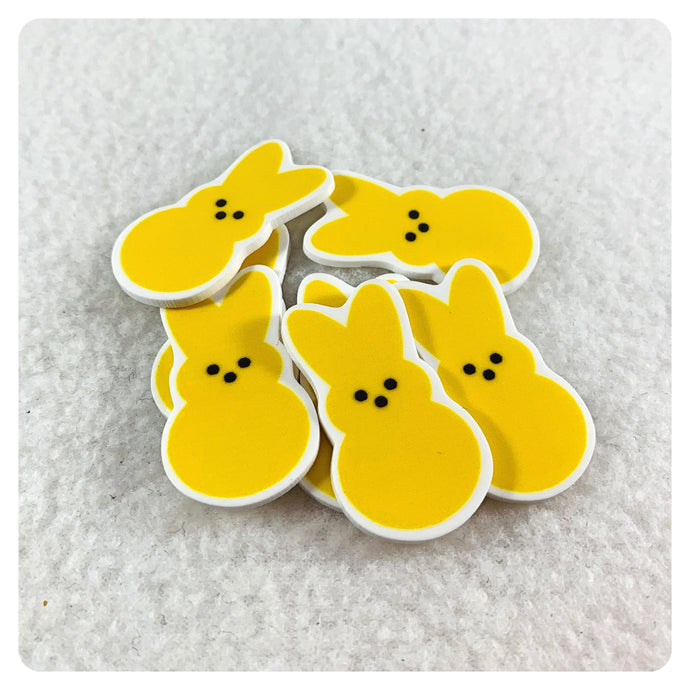 Set of 2 - Planar Resin - Yellow Easter Bunny - Peep