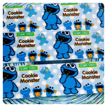 Load image into Gallery viewer, Ribbon by the Yard - Educational Monsters - Cookie Eater
