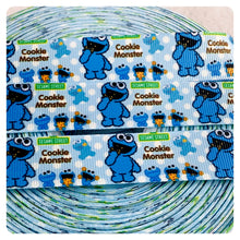 Load image into Gallery viewer, Ribbon by the Yard - Educational Monsters - Cookie Eater
