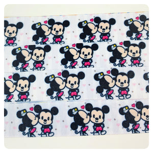 Ribbon by the Yard - Mickey and Minnie Mouse Cuties