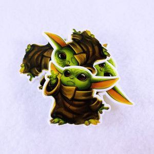 Set of 2 - Planar Resin - The Child - Alien - Mandalorian - Waving