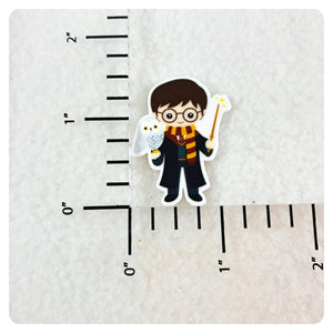 Set of 2 - Planar Resin - HP - Wizard Boy with Owl