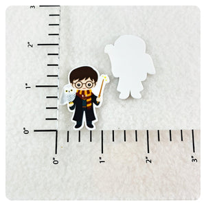 Set of 2 - Planar Resin - HP - Wizard Boy with Owl