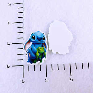Set of 2 - Planar Resin - Stitch with Frog