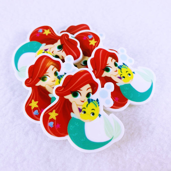 Set of 2 - Planar Resin - Ariel - Mermaid Princess