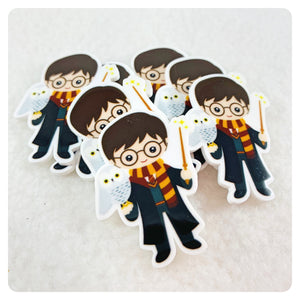 Set of 2 - Planar Resin - HP - Wizard Boy with Owl