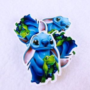 Set of 2 - Planar Resin - Stitch with Frog