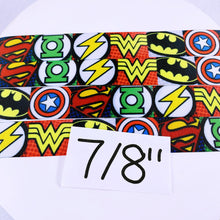 Load image into Gallery viewer, Ribbon by the Yard - Superhero Logos
