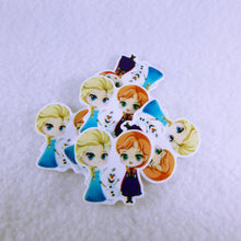 Load image into Gallery viewer, Set of 2 - Planar Resin - Anna and Elsa with Olaf v2
