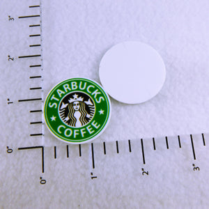Set of 2 - Planar Resin - Coffee Logo - SBUX - Green with Words