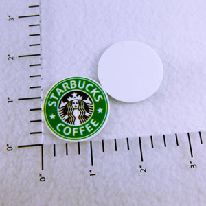 Set of 2 - Planar Resin - Coffee Logo - SBUX - Green with Words